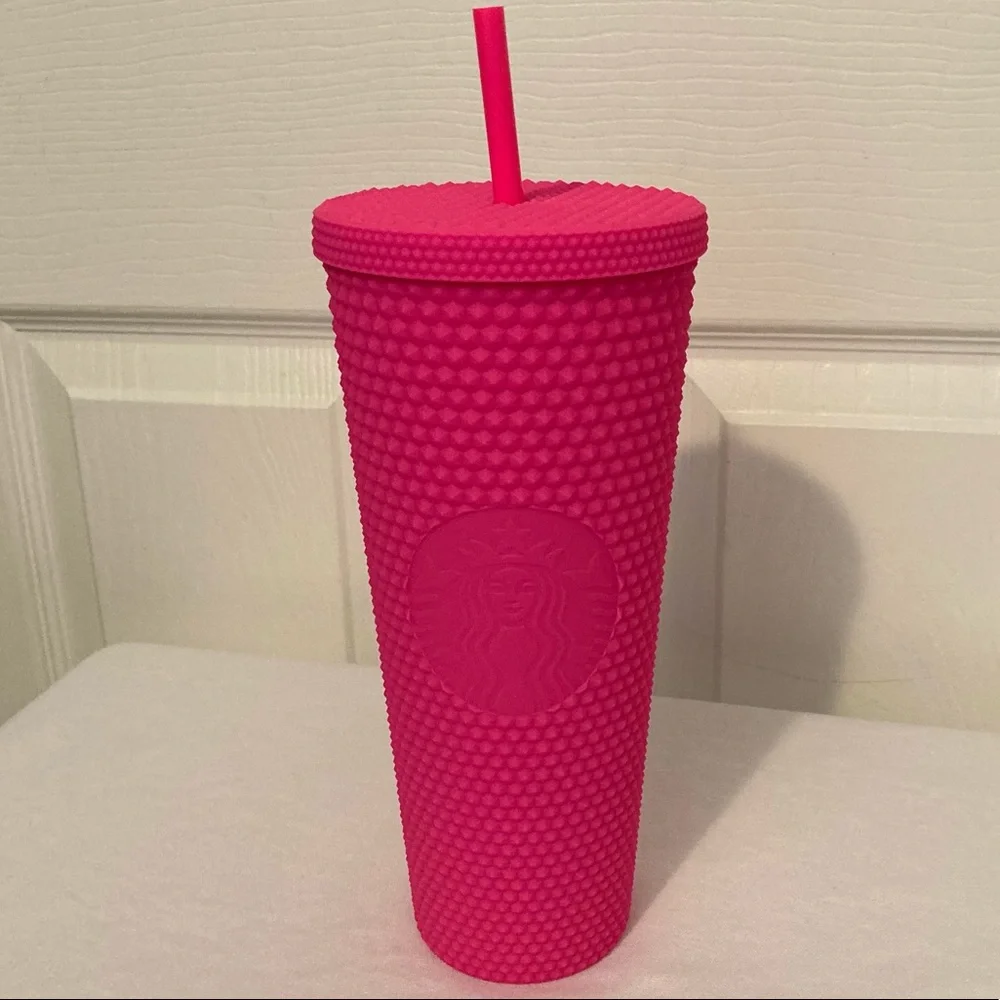 STARBUCKS Soft Touch Barbie China Studded Tumbler - Picture 1 of 9